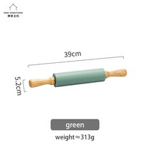 업소용반죽기 대형 제빵 제과 생면 반죽기 믹싱기 60x40cm 실리콘 베이킹 매트 붙지 않는 페이스트리 롤링, 한개옵션1, 04 green Rolling Pins