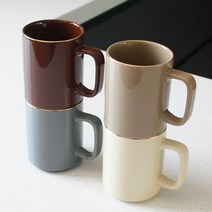 에크렌(Ecrins) 롱머그(4color) 1+1, 다크브라운1+1