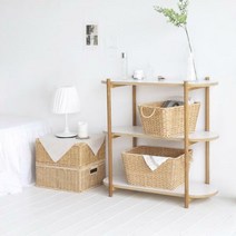 다용도 라탄 수납 바구니 7종, 직사각 - S 브라운