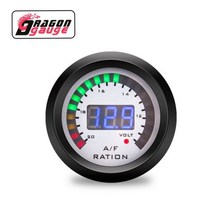 「 DRAGON 」 52mm 공기 연료 비율 게이지 좁은 밴드 O2 산소 센서 자동차 게이지 디지털 디스플레이 12V 차량용 0258006028, Without sensor