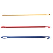 GHSHOP 아프간 알루미늄 크로 셰 뜨개질 후크 세트 뜨개질 바늘 손 니트 도구 아이, 여러 가지 색상, 금속