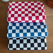 퀼트가게대폭 체커보드 체스 밀키코팅 방수 천 원단, 블랙