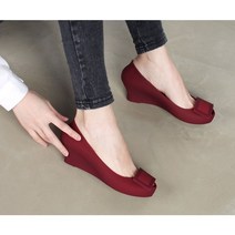 스퀘어 웨지 여름 통굽 젤리 슈즈 5cm