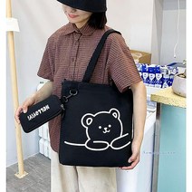 SDS_에코백 포켓 가방 쇼퍼백 20대 여성용 대학생 사이드 가벼운 리사이클링 여자 10대 천가방 숄더백uvw432