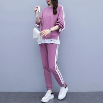 새로이 ZUZPPPDH 여성 트레이닝복 세트 빅사이즈 캐주얼 가을 상하의