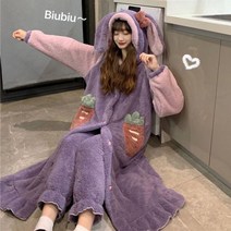 극세사 양털 토끼 캐릭터 후드 밍크 집순이 입는담요 토끼
