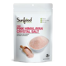 Sunfood 선푸드 히말라야 크리스탈 가는 소금 1lb (454g)