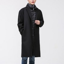 [오버나인] 남자 빅사이즈 오버핏 싱글코트 모직코트