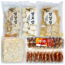 찹쌀유과 약과 강정 전통과자 골라담기 4봉 간식 한과 HACCP인증, 옛날줄약과300g  x2묶음, 쌀로만강정250g  x2봉