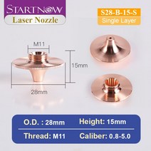 Startnow-HSG 소닉 레이저 노즐 직경 28mm Precitec Penta 섬유 기계 웨일딩 부품 커팅, 01 S28-B-15-S_14 4.0