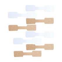가격 종이택 100P 상품포장 라벨 책갈피 의류 무지택 케어라벨 양면태그, 백색100P