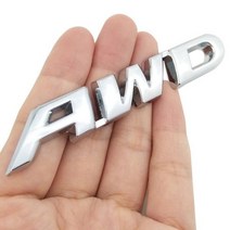 자동차 엠블럼 차량 새차선물 BMW 벤츠 기아 앰블럼 3D 자동차 스타일링 크롬 금속 스티커 AWD 테일 엠블럼 배지 후면 데칼 로고 도요타 임프레자 스바루 혼다 4x4 오프로드, silver