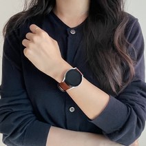 르보 갤럭시워치 5/4/3/2 호환 이탈리안 베지터블 20mm 22mm 가죽스트랩, 브릭 브라운