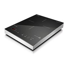 CASO S-Line 2100 모바일 인덕션 핫플레이트 정밀 SmartControl 60-240°C 최대 180분 타이머 최대 24cm 냄비 2100와트 유리 세라믹 스테인리스 스틸 -18761