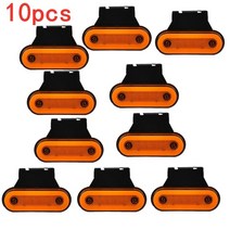 12V-24V 트럭 사이드 마커 라이트 LED 트레일러 조명 리플렉터 버스 밴 클리어런스 조명 Isuzu 용 DAF 트, 한개옵션1, 12 10Pcs amber A