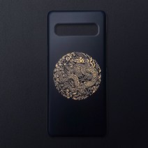 우리일쌍 유광 전통문양 왕을 담은 블랙 골드 곤룡포 디자인 휴대폰 케이스/남자친구 제대 전역 선물 추천 (3677598), 아이폰X