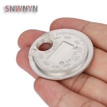 측량 1pcs 0.02-0.1 '코인 유형 점화 플러그 갭 게이지 도구 0.6-2.4mm 측정, 한개옵션0