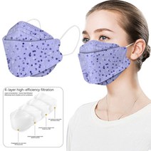 10PCS 성인 폴카 도트 인쇄 일회용 얼굴 마스크 물고기 모양의 Meltblown 헝겊 3d 보호 Earloop 붕대 Masques, 01 A