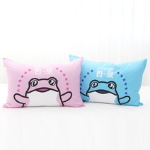 진로 두꺼비 페어 베개커버 2종 1+1 (블루핑크)