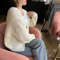 [러블리큐티] 러블리 베즈 버튼 가디건