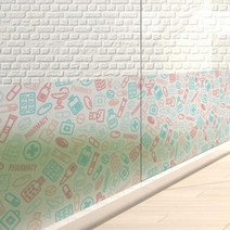 아트박스/꾸밈 am045_m-무점착유리시트_약국일러스트_글라스시트지, 단품