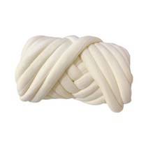 자이언트얀 뜨개실 망고실 벨벳 털실 가방 1KG 손 뜨개질 짠 실 바구니 담요 카펫 거대한 원사 벨벳 두꺼운, 한개옵션1, 03 Creamy Yellow