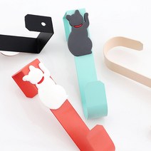 다양한 공간 활용 고양이 도어후크, 접착 고양이 도어후크 4종, 접착 고양이 도어후크 4종