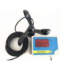 타워 크레인 고정밀 풍속측정기 풍속계 풍향계 경풍계, ABS 본체 + 플라스틱 팬