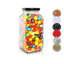 유리병 잼병 고흥사각1K(A) 70파이, 실버, 1개