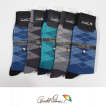 오너클랜 신사 아가일 패턴 포인트 로고자수 장목 양말 5켤레