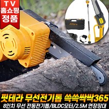 [로코스나인] 핏테라 무선 전기톱 쓱쓱싹싹 365 전기 전동 나무 나뭇 가지치기 충전식 쇠톱 체인톱 절단기 톱 풀세트, 로코스나인 365_전기톱 풀세트 1세트 X 1개, 1세트