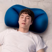 노멀라이프 무중력 에어볼 베개 + 커버 + 세탁망, 1세트, 네이비