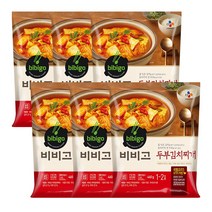 CJ 비비고 두부김치찌개 460g x 6팩 한식 아침 한끼 식사 저녁메뉴 혼밥 자취 반찬, 단품, 단품