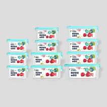 원터치 밀폐용기 원스락 11종(A) - 리빙박스 양념통 도시락통 반찬통 고정리 비스프리 플라스틱 밥보관용기, 블루