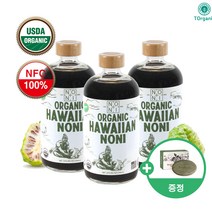 투오가닉 유기농 하와이 힐링노니 쥬스 노니원액 100% 노니주스 946ml, 3병+노니비누