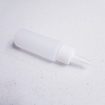 HDPE 공병 60ml 반투명 원색 용기 뾰족캡 / 리필용기 소분용기 화장품 세제 시약 과학 실험 미술놀이 세차 소분 내화학 용액 보관, 흰색 뾰족캡(일체형), 반투명(원색) 용기