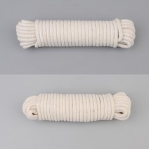 튼튼한 고정용 면 로프 끈 밧줄 캠핑 비너 등산 빨래 와이어 6mm/7mm 10m/13m, 15M