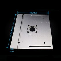 테이블쏘 원형톱 목공 벤치용 알루미늄 라우터 인서트 플레이트 마이터 게이지 포함 전동톱, 알루미늄 판