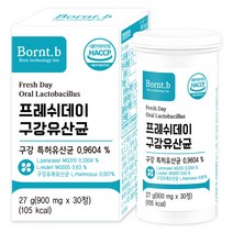 본트비 프레쉬데이 구강유산균 프로바이오틱스, 1개, 30정, 27g