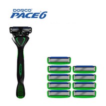 도루코 페이스6 6중날 면도기 + 면도날 10개, 1set, 1개