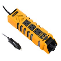 BYGD 150W 전원 인버터 DC 12V ~ 110V AC로 4.2A 4 포트 USB 자동차 어댑터를 모터 홈 및 기타 차량용 US 플러그, 하나, 노랑