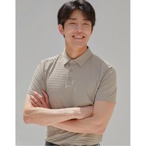 [21SS 헤지스 골프 남성]베이지 프리미엄 텍스처 반팔 카라 티셔츠HUTS1B441I3