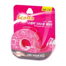 스칼라 크리스탈테이프 C1220D 핑크 갑 24개입 접착제 테이프 문구테이프 다용도테이프 사무테이프 투명테이프 문구용품 풀 사무용품
