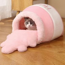고양이집 공용 chewy 밀폐형 보온 트럼펫 허니캔 사계절, T03-북극 융털 파우더핑크작아 토이, C01-M-16 근내 고양이12 근내개