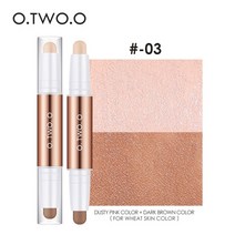 촉촉한 커버 커버력좋은 파운데이션 광채 스틱 물광 하이라이터 건성 복합성 매트 쿠션 컨실러 프라이머 블러셔 o.two.o 컨투어 더블 헤드 컨투어 펜 워터프루프 피니시 섀도우, 03, 협력사