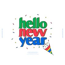 파티파티 미니 빔프로젝터 생일파티 기념일, 헬로뉴이어