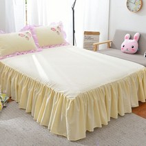 침대 스커트 매트리스 커버 면화 단색 프릴 방진 린넨 홈 장식 bed skirt 배드 스커트