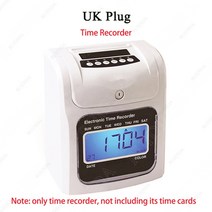 사무실 근태 출퇴근기록카드전자 시간 기록계 직원 출석, 10 Milk White LCD UK PL