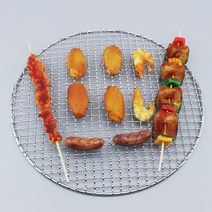 34 크기 10-60cm 직경 라운드 304 스테인레스 스틸 바베큐 그릴 그물 메쉬 한국어 비 스틱 와이어 랙, 직경 45cm