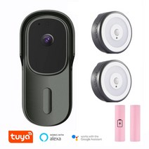 현관cctv 감사카메라 반려동물 cctv 무인카메라 1080p 스마트, 2개의 차임으로